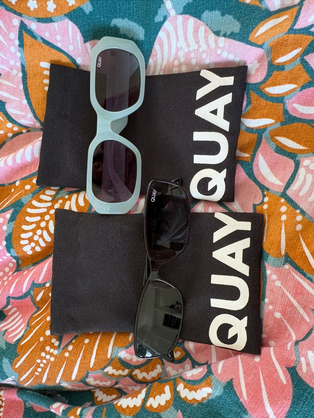 Quay Australia Mint Green & Black Sunglasses Duo